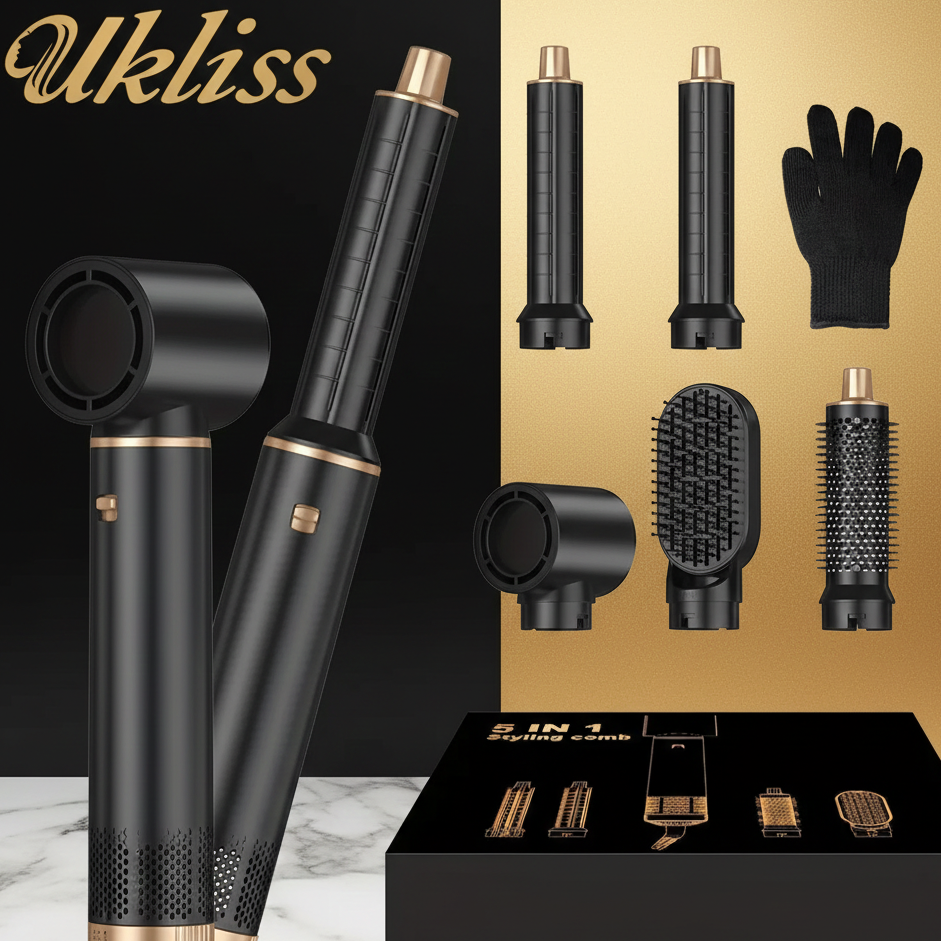 UKLISS - Cepillo Secador y Moldeador 5 en 1